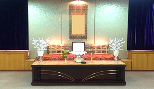 家族葬　35万円プランの祭壇